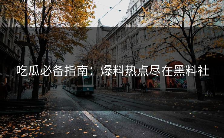 吃瓜必备指南：爆料热点尽在黑料社