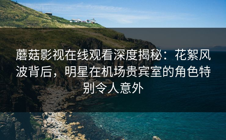 蘑菇影视在线观看深度揭秘：花絮风波背后，明星在机场贵宾室的角色特别令人意外